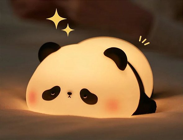 Luminária LED Panda, Cachecol Silicone, Touch Recarregável ( PROMOÇÃO ÚLTIMAS UNIDADES)